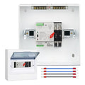 100A Automatic Transfer Switch,220V Generator Transfer Switch,Millisecond Level Dual Power Automatic Transfer Switch, with Metal Distribution Box