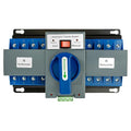 Power Automatic/Manual Transfer Switch, 63A AC110V 2-Way Generator Changeover Switch Hole M8 Installation 5.12 * 4.76in 4P/63A Blue