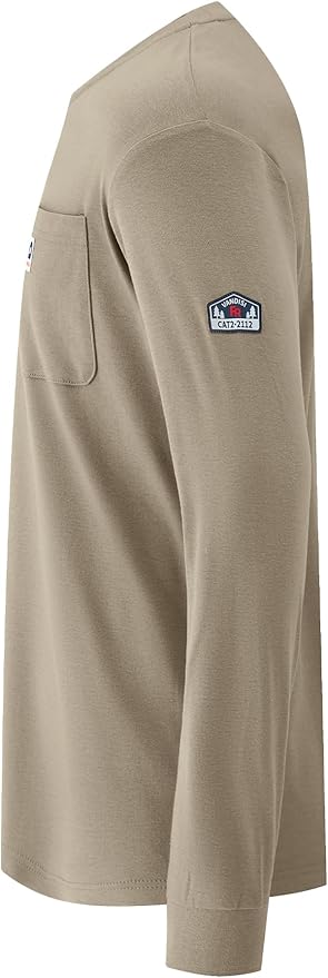 FR Shirts for Men 6.5oz Lightweight Fire Resistant Shirts for Men Long Sleeve NFPA2112/CAT2