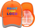 YOWESHOP Reflective Safety Baseball Cap Customize Logo with Removable PE Shell Hi-Vis Safety Work Hat