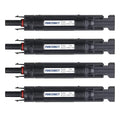 Solar Panel Connector, 15A Multi-Contact 4 Connectors for Solar Panels, Male/Female IP67 Waterproof 1000v DC with Fuse Holder (4 Pairs)