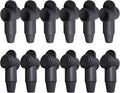 Ampper 12 Pcs Silicone 1/4", 5/16" Stud Terminal Covers, Flexible Post Terminal Cover Protector Boot for Battery Ground Junction Block Post, Fits 6-1 Gauge Wire (Black)
