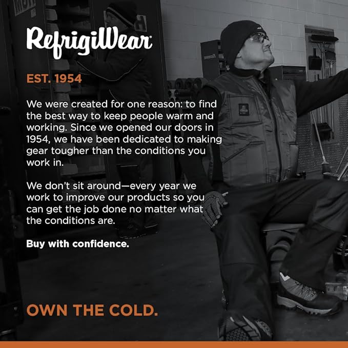 RefrigiWear Cooler Wear Lightweight Fiberfill Insulated Workwear Vest