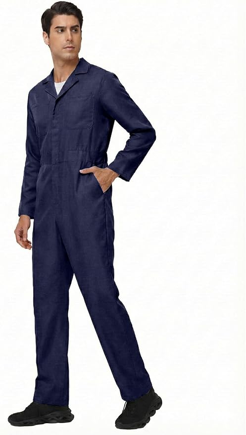 Coveralls for Men Work – Halloween Cosplay Costumes Long Sleeve Jumpsuit Mechanic Workwear