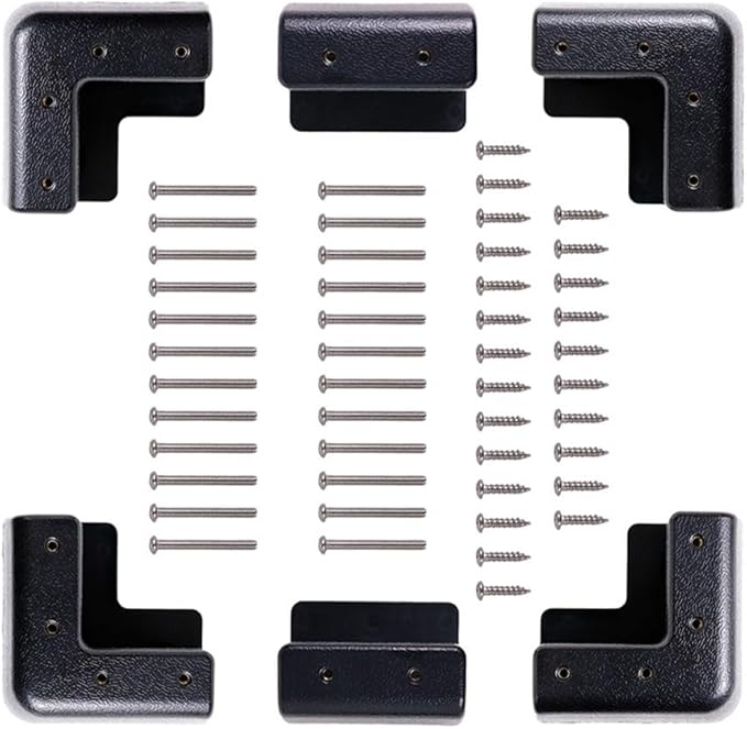 Solar Panel Mounting Brackets Kit with For, No Drill RV and Boat Solar Panel Wind Deflectors, UV Resistant ABS Corner Brackets