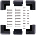 Solar Panel Mounting Brackets Kit with For, No Drill RV and Boat Solar Panel Wind Deflectors, UV Resistant ABS Corner Brackets