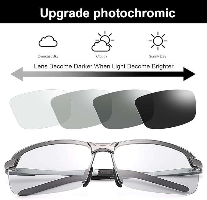 YIMI Polarized Photochromic Driving z87 Sunglasses For Men Women Day and Night safety glasses