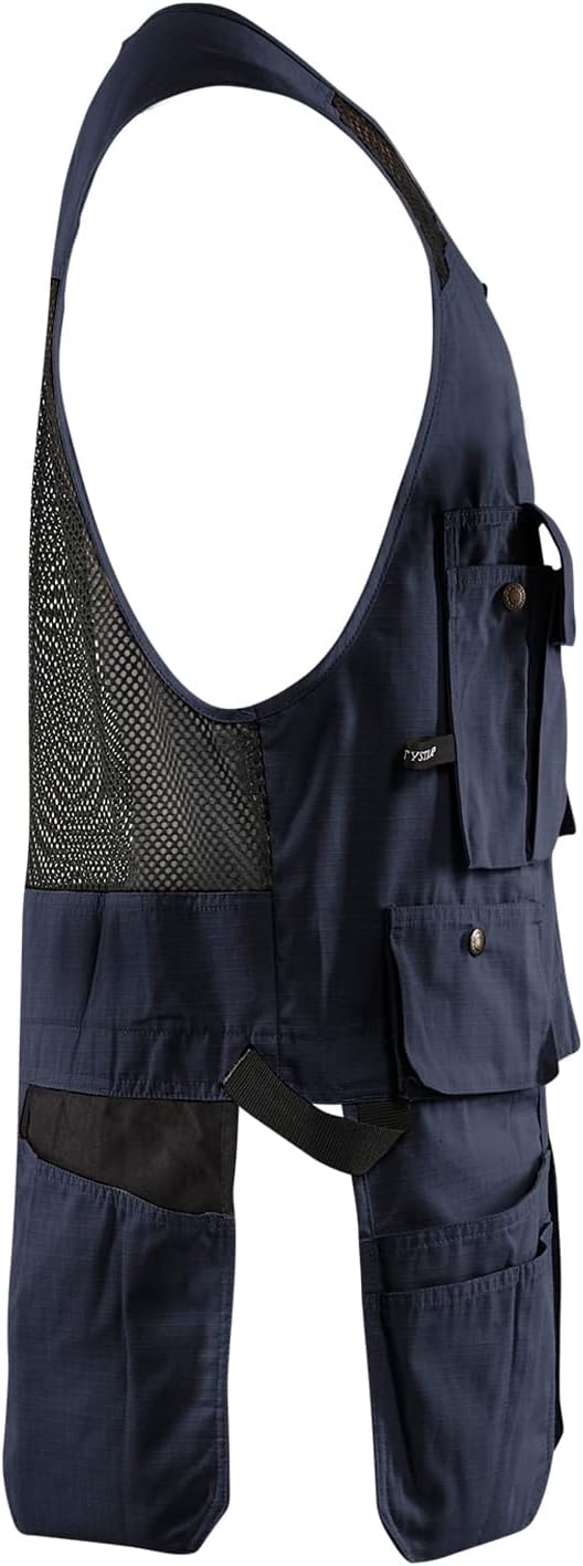 Blaklader Men's Ripstop Kangaroo Mesh Work Vest with Utility Pockets
