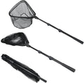 RESTCLOUD Fishing Landing Net with Telescoping Pole Handle, Fishing net Freshwater for Kids Men Women, Extend to 40-63 Inches