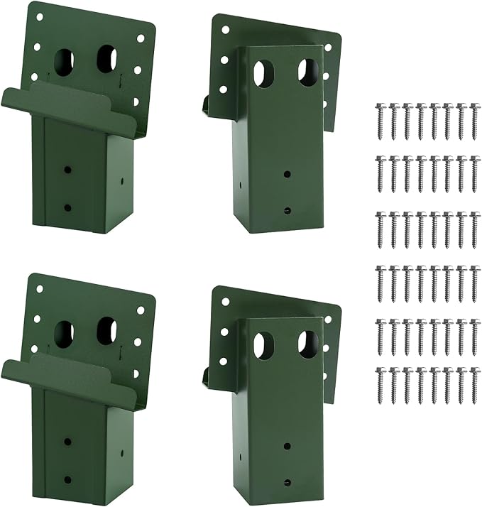 Deer Stand Brackets,Outdoor 4"x 4" Compound Angle Brackets for Deer Stand Hunting Blinds Shooting Shack and Tree Houses