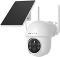 Solar Security Cameras Wireless Outdoor, 4MP 360° View Battery Powered Outdoor Camera, Night Vision with Spotlight, 2-Way Audio, PIR Motion Sensor, 2.4G/5G Dual Band WiFi, SD/Cloud Storage