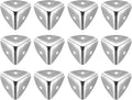 uxcell Metal Box Corner Protectors Edge Guard Protector 25 x 25 x 25mm Silver Tone 36pcs for Table Corners and Desk Corners