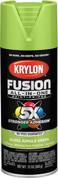 Krylon Fusion All-In-One Adhesive Spray Paint for Indoor/Outdoor Use, 12 oz, Jungle Green