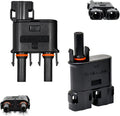 Solar Branch Connector, Y Connector IP68 50A 1500V Solid Copper Terminal, MMF+MFF for Parallel Connection Between Solar Panels