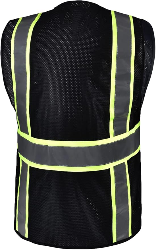 California Tools Two Tones Safety Vest, With Multi-Pockets Tool
