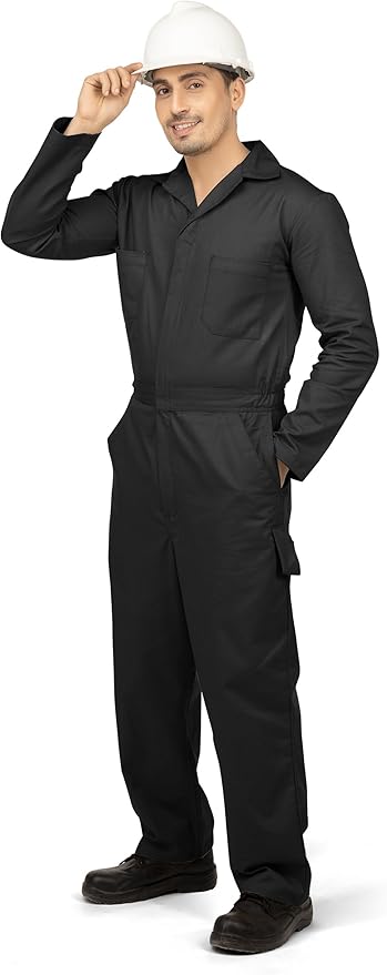 NY Threads Men’s Twill Coverall Relaxed Fit Long Sleeve Utility Work Wear