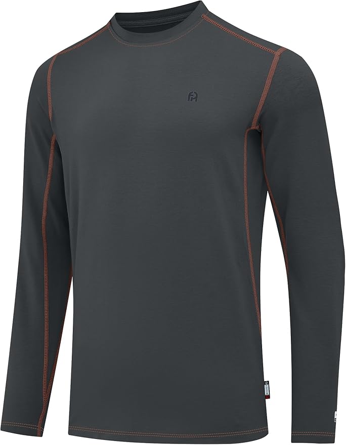 FR Shirts for Men 6oz Lightweight Stretch Work Shirt with Decorative Shoulder Stitch Design Flame Resistant Long Sleeve CAT2