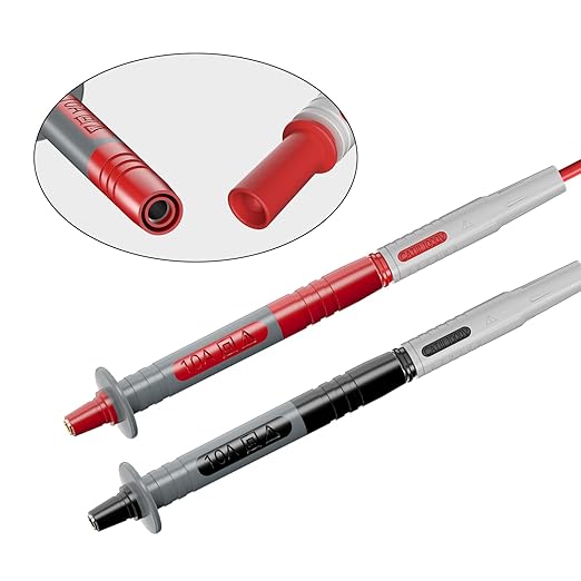 Goupchn Multimeter Test Leads Kit with Alligator Clips Banana Plug to Test Hook Clips Wire Replaceable Precision Sharp Probes Set for Multimeter Electrical Testing