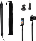 110"/2.8m Carbon Fiber Invisible Selfie Stick,9.2ft Extended Super Long Pole for Insta360 X5/X4 Insta 360 X3 ONE X2, ONE R, ONE X, ONE GO 3S 3 2 Gopro Max Action Camera Accessories (2.8m/9.2ft)