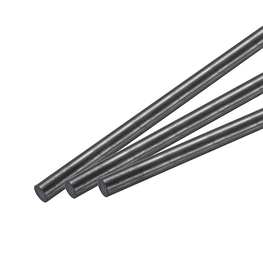 MECCANIXITY Carbon Fiber Rod, 8mm x 150mm Carbon Rod Bar for RC Airplane DIY Craft Kite Wing Tube Quadcopter Arm Repair Pack of 3