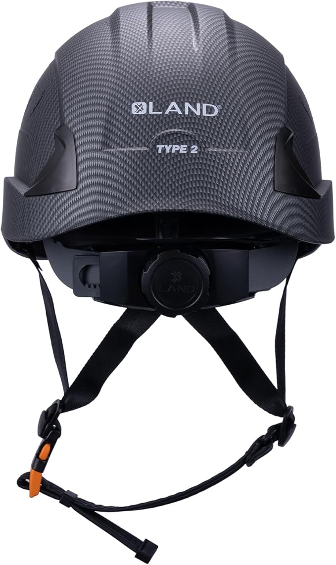 Land Helmets Frontier Type 2 Class C Vented Safety Helmet - ANSI/ISEA Z89.1 Type II OSHA Compliant Hard Hat. Used in Construction, Arbor, and Industrial Work.