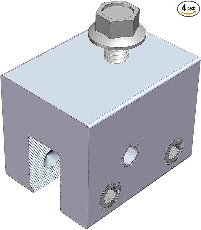 4 MageClamp Standing Seam Metal Roof Mounting and Racking Bracket Clamp for Solar Panel Module Installation