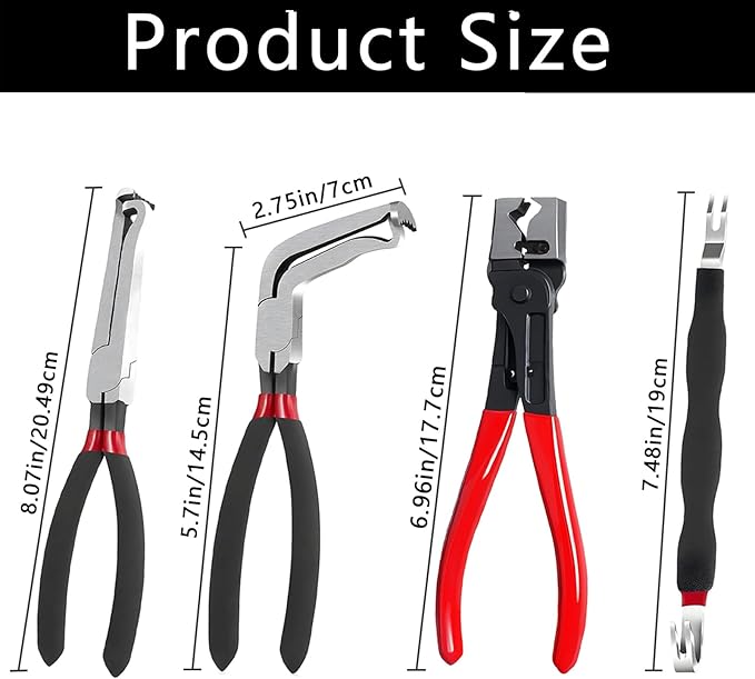 5pcs Electrical Disconnect Pliers and Connector Separator Tool for Cars, with Hose Clamp Pliers and Terminal Pin Removal Tool Set