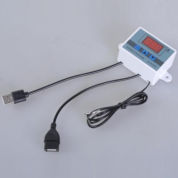 USB 5V Three Button Temperature Controller Intelligent Control Power Cable for Cooling Fan and Blowers Up to 50W