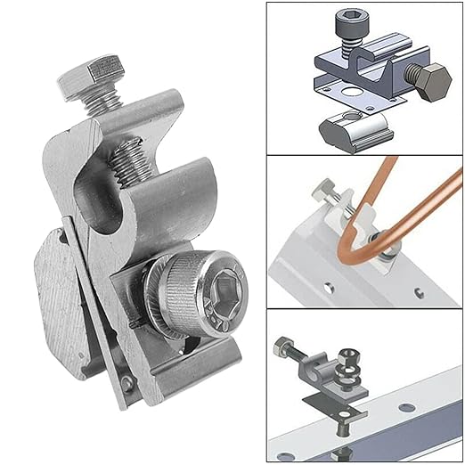 10Pcs Solar Mounting System Grounding Clip Lug Bracket Clamps Photovoltaic Support Parts