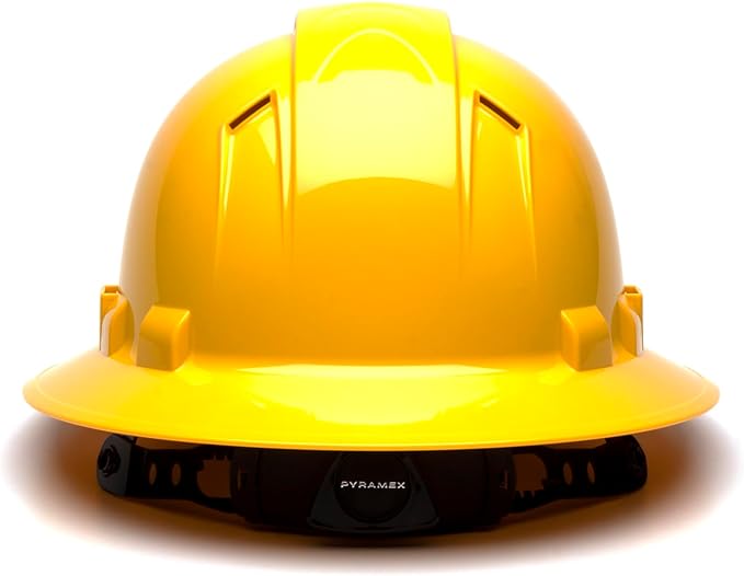 Pyramex Ridgeline Full Brim Vented Hard Hat 4 Point Ratchet Suspension