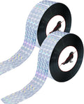 2×502 Ft Bird Scare Tape Ribbon, Double Sided Holographic Flash Reflective Bird Tape, Deterrent Visual Audible Bird Repellent Devices for Outdoor, Garden, Balcony (Regular)