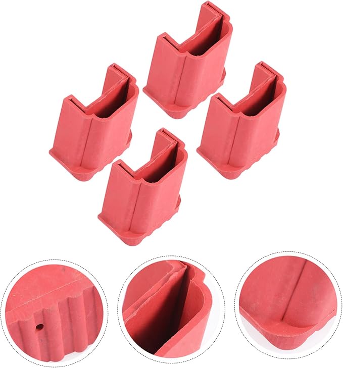 4pcs Household Non-Slip Ladder Feet Pads Durable Rubber Protectors for Step Ladders Thick Shock-Absorbing Design Suitable for Indoor and Outdoor Use