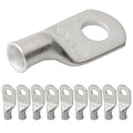 SELTERM 10pcs 8 AWG-1/4" Stud Tinned Copper Wire Lugs, Heavy Duty Battery Cable Ends,8 Gauge Ring Terminals, UL Battery Lugs Marine Grade Copper Eyelets Electrical Battery Terminal Connectors