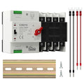 AC110V 100Amp Automatic/Manual Transfer Switch 4P 50/60Hz, 4Poles Mini ATS Auto Dual Power Switch Automatic Changeover Fast Transfer for Home Generator, Soalr, Rv and Lv Power