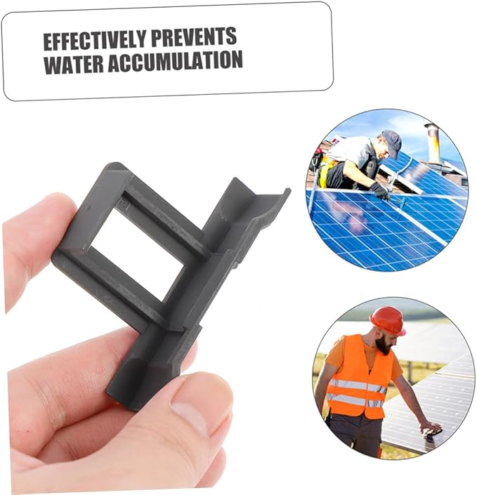 TOYANDONA 12pcs Solar Panel Water Drainage Buckle Conduction and Sludge Discharge Clamp Outdoor Use Quick Stain Removal Easy Installation