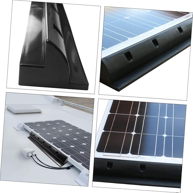 BESPORTBLE 2pcs Solar Panel Rack Brackets Abs Mounted Support for Roof Rv Boat Easy Installation High Insulation Performance