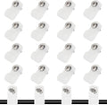 50 Pcs 1/3 Inch White Nylon Screw Mounting R-type Cable Clip Wire Clamp, 8.4mm Cable Clip Wire Clamp for Wire Management, Stainless Steel Screws Included