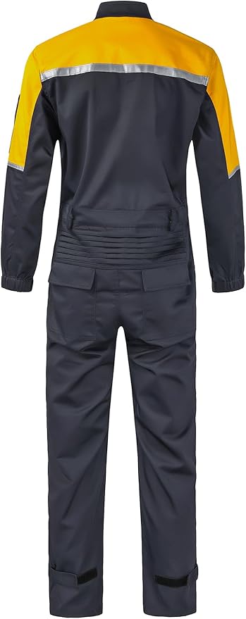 Mens Reflective Coverall Work Mechanics Coverall Work Suit Hi Vis Jumpsuit Bicolor Overalls