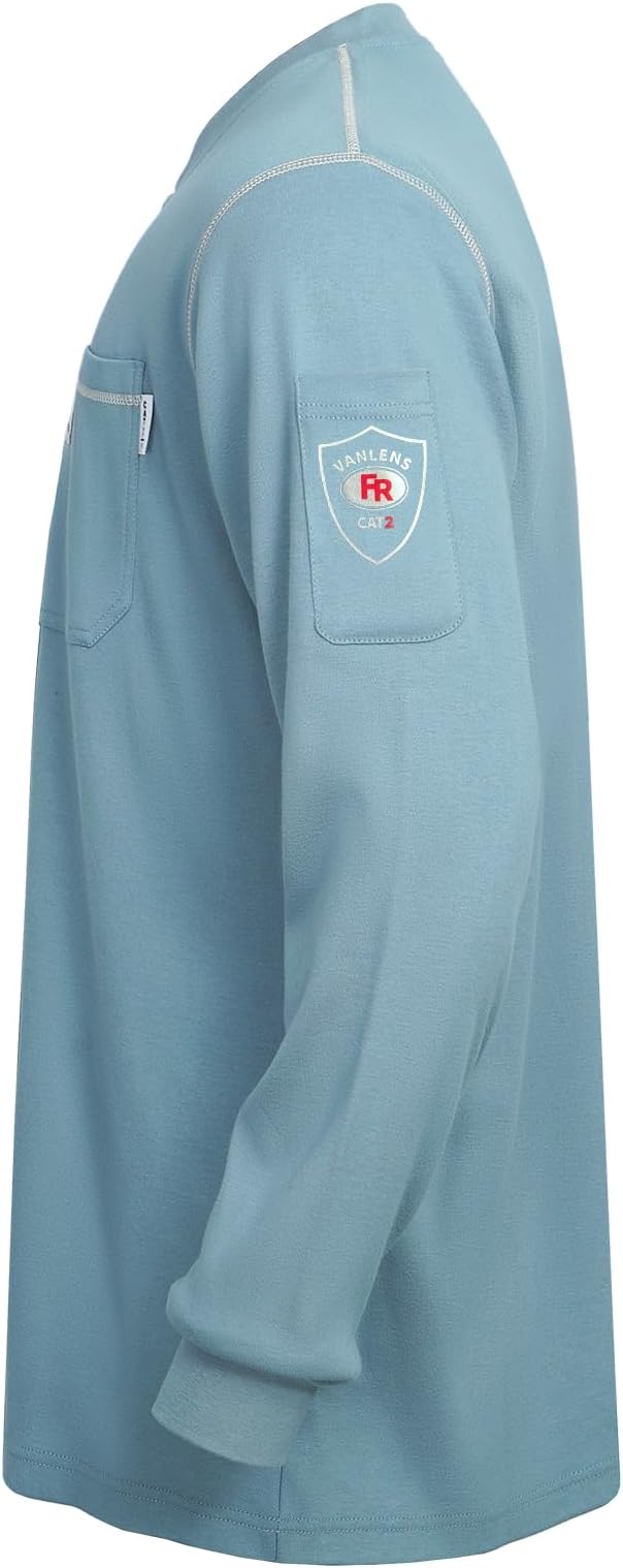 FR Shirts for Men CAT2/HRC2 Flame Resistant Shirts 6.5oz Light Weight Long Sleeve Fire Retardant Shirts
