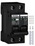 DIHOOL DC Circuit Breaker 15 Amp Solar Disconnect Switch 2P 12-1000V for PV, UPS, RV Battery,DIN Rail Mount