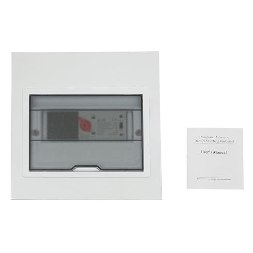 Automatic Transfer Switch, 3P 100A Transfer Switch, Dual-Power Changeover Switchs with Visual Protection Cover for Outdoor and Indoor, 60HZ