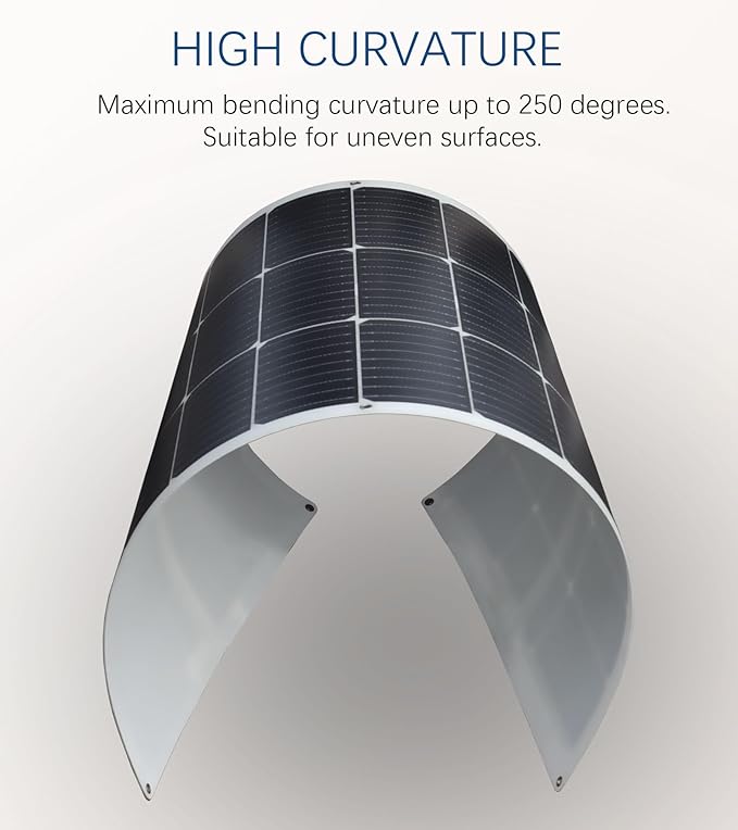XINPUGUANG Flexible Solar Panel 100W 12V Monocrystalline Solar Kit Hightweight module, 10A charge controller ,Extension cable for RV Boat Cabin Car (100W-1)