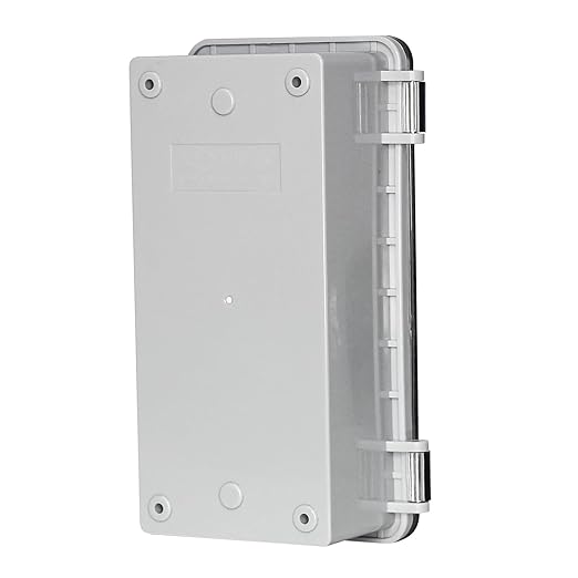 Outdoor Junction Box Waterproof Electrical Box, IP66 ABS Plastic Project Enclosure with Mounting Plate for Marine, Garage & Solar Panel Installations Clear 7.8"x3.8"x2.9"