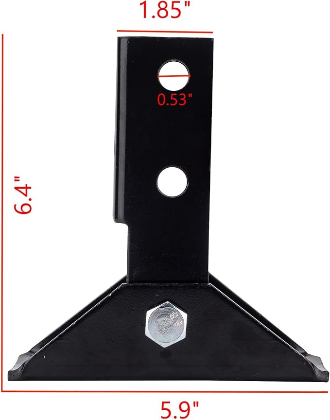 2-Pack Heavy Duty 180 Degree Turn Joint Connector Brackets,Base for All 1-5/8" Strut Channel,Solar Panel Bracket for 3-Way Channel Cross Section.(Black)