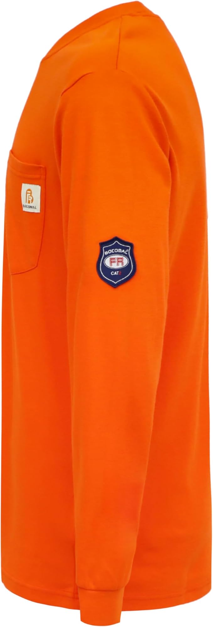 BOCOMAL FR Shirts Lightweight Classic Crew Long Sleeve Fire Resistant Shirt CAT2