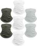 Xeoxarel Neck Gaiter, 7 Pack Cooling UV Protection, Bandana Face Mask Scarf for Men and Women