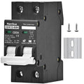 DC 260V 500V 600V 800V 1000V Circuit Breaker MCB Solar Panel Protector PV System Battery Discharge Protector Automatic AC DC Univesal Thermomagnetic Black Color (20A)