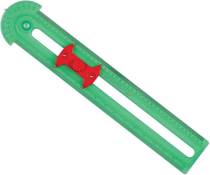 Learning Resources Bullseye Demonstration Compass, Dual-Scale Ruler, Classroom Whiteboard Accessories, Teacher Aids, Grades 1+