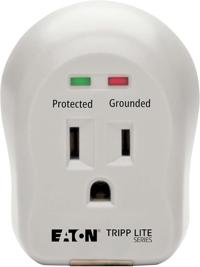 Eaton Tripp Lite SPIKECUBE Single Outlet Surge Protector Power Strip, 600 Joule Rating, Diagnostic LEDs, Portable Direct Plug-in Outlet Extender, Lifetime Manufacturer's Guarantee & $5,000 Insurance