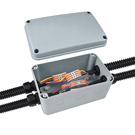 Nineleaf Waterproof Electrical Box,3PK Outdoor Junction Boxes, IP66 External Electrical Project Enclosure Box Grey,7 1/8" x 4 1/2 "x 4" inch(181x111x100 mm), for Outdoor Use